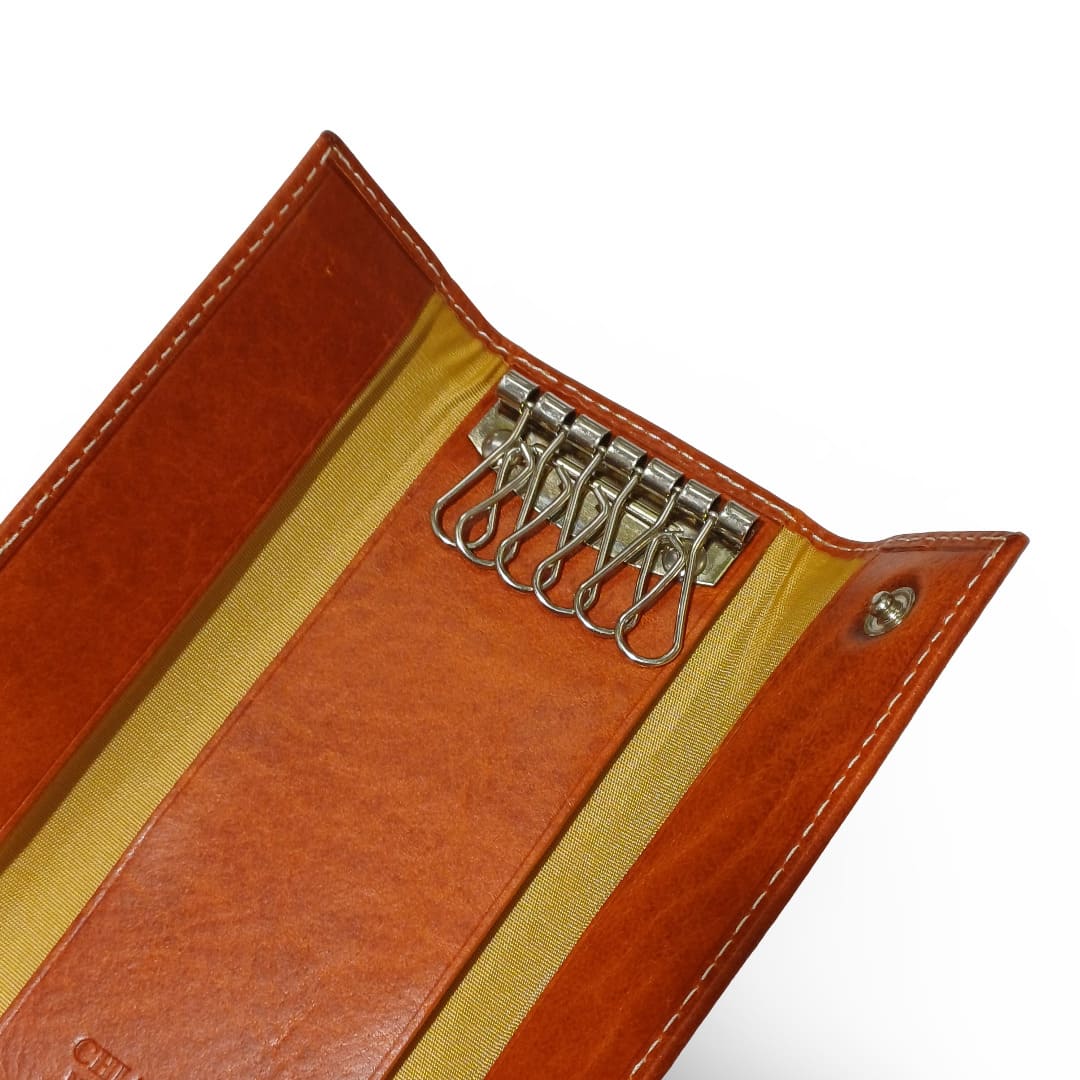 Chiarugi Porta Chiavi Classico Lungo Chiuso 6 Ganci in Pelle - immagine 3