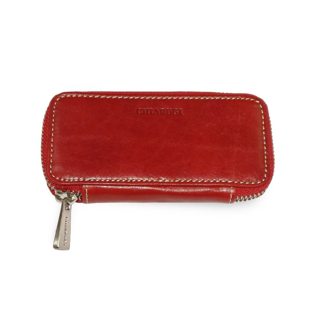 Porta Chiavi Chiusura con Cerniera 6 Ganci in Pelle