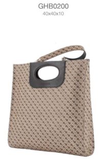 GHB0200M GHERARDINI MILLERIGHE Cm 40x40x10 BORSA PIATTA CON FONDO MANICO + TRACOLLA REMOVIBILE - immagine 2