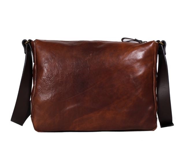 Chiarugi Cartella Messanger Buvik Old Tuscany Pelle Pieno Fiore - immagine 3