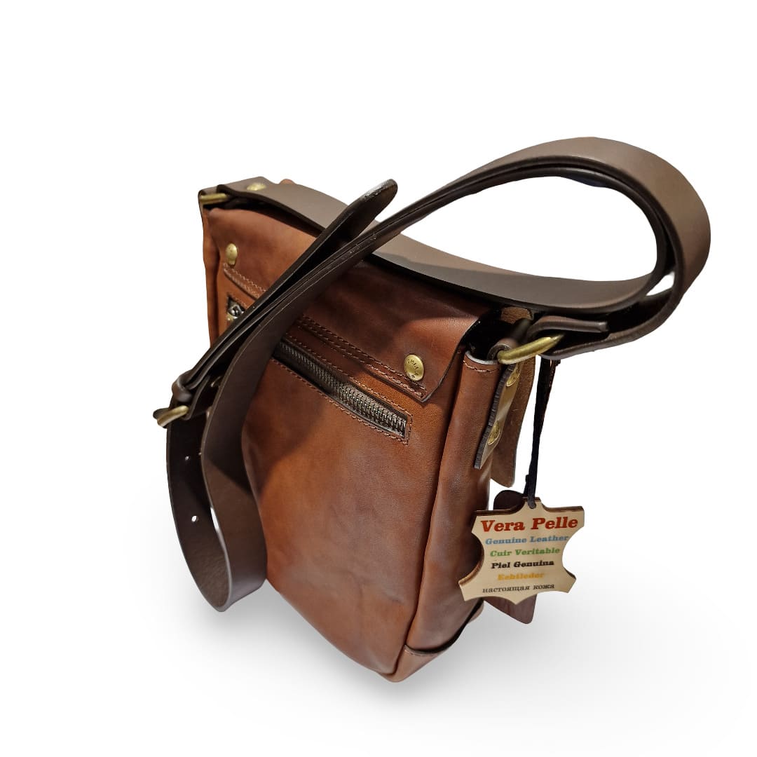 Chiarugi Borsello a Tracolla Pelle Pieno Fiore - immagine 3