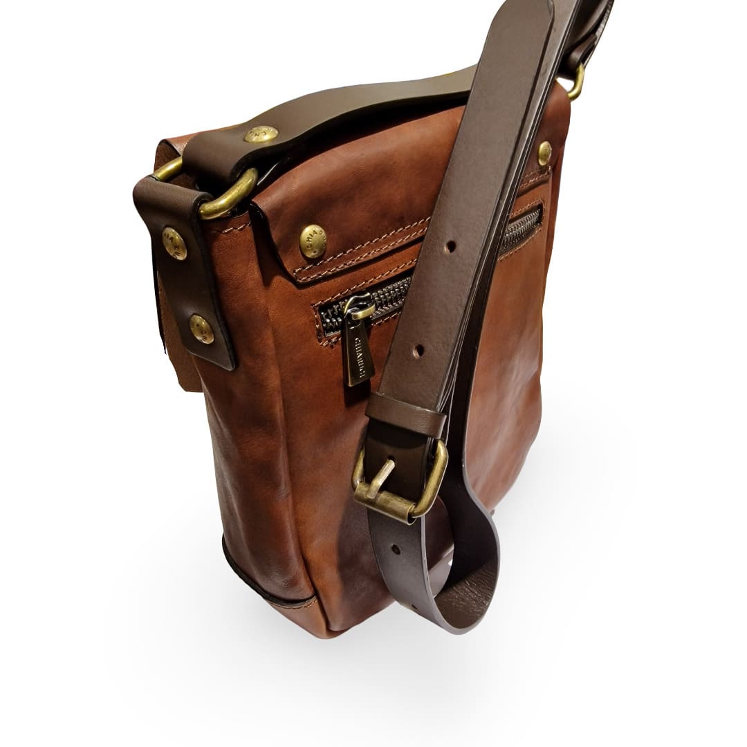 Chiarugi Borsello a Tracolla Pelle Pieno Fiore - immagine 4