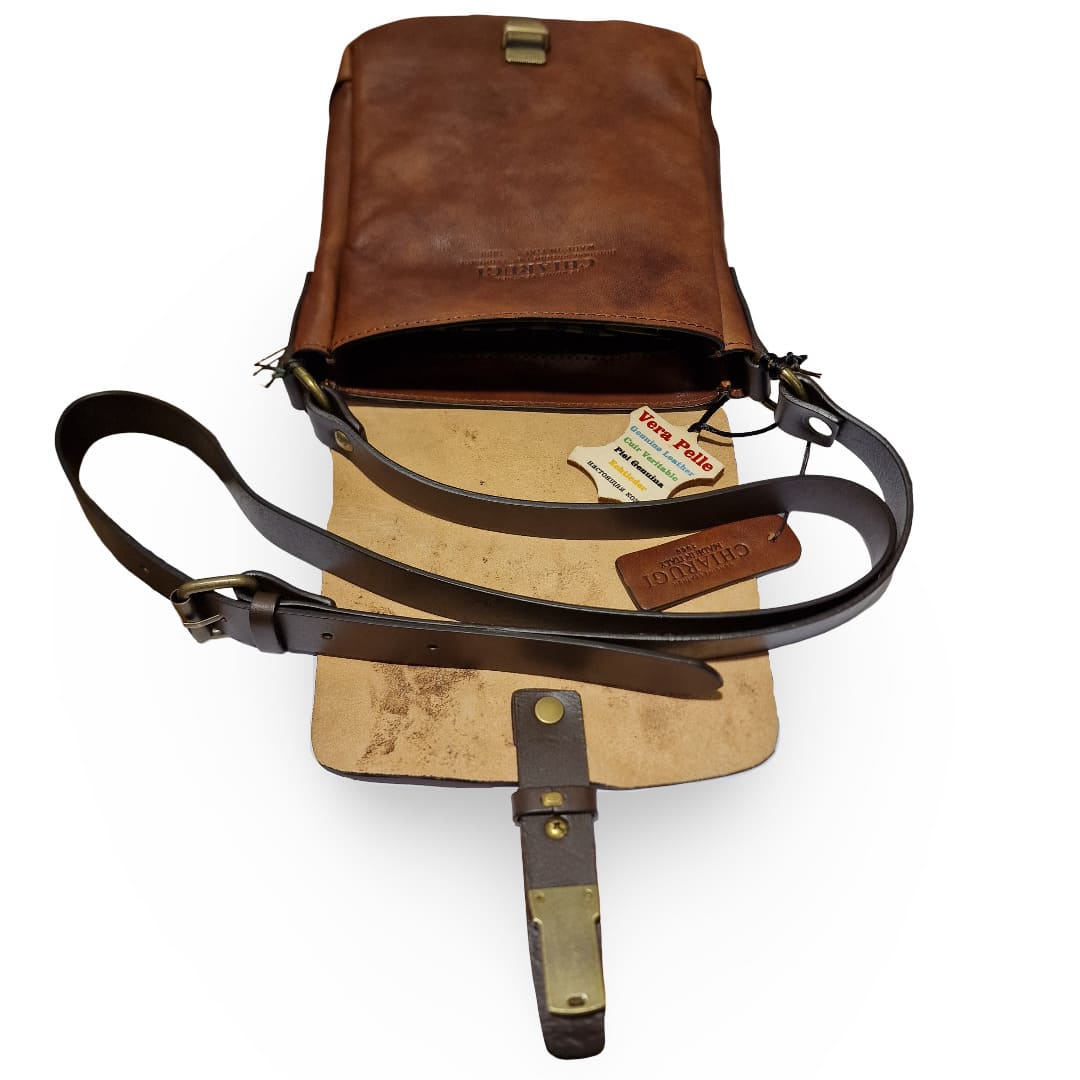 Chiarugi Borsello a Tracolla Pelle Pieno Fiore - immagine 6