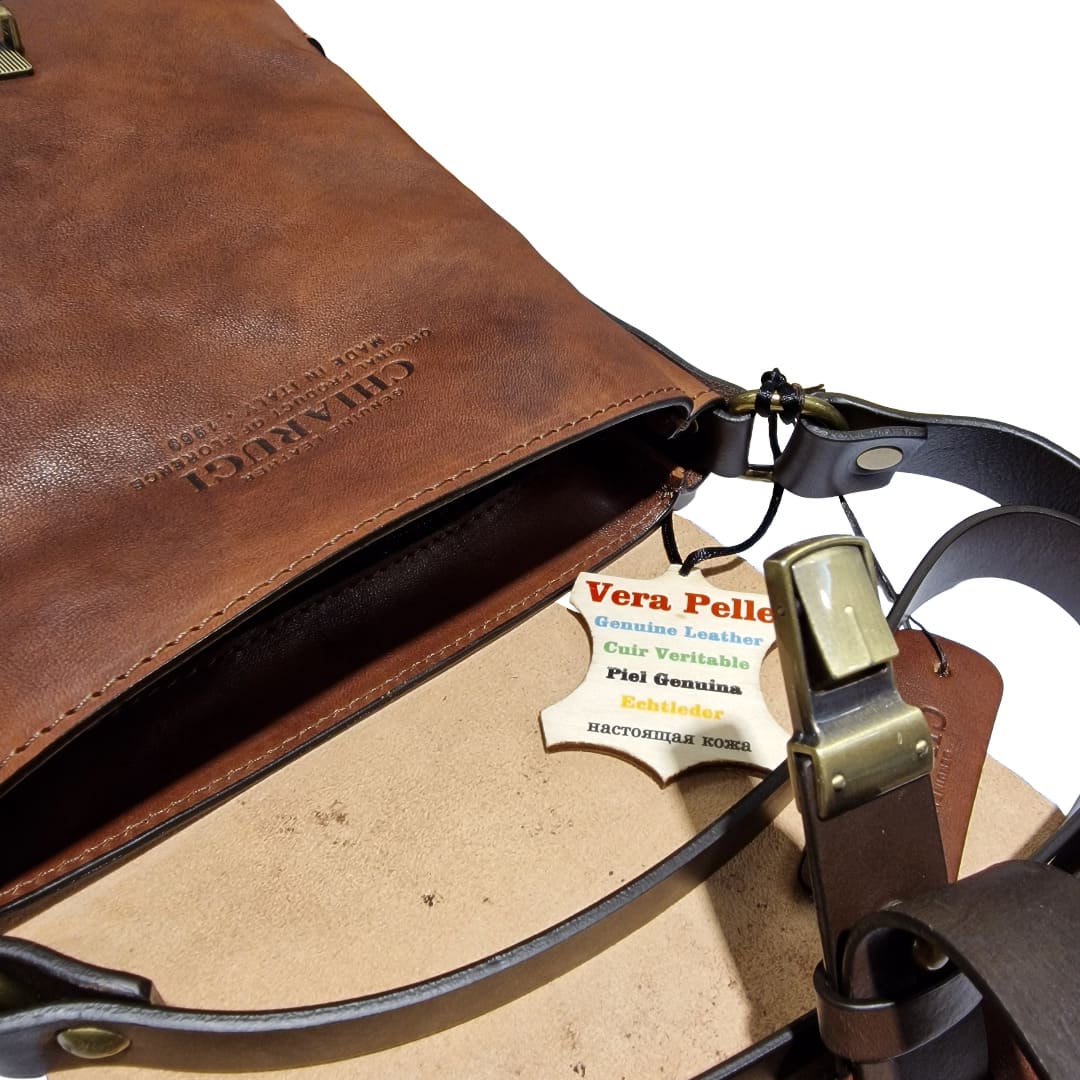 Chiarugi Borsello a Tracolla Pelle Pieno Fiore - immagine 7