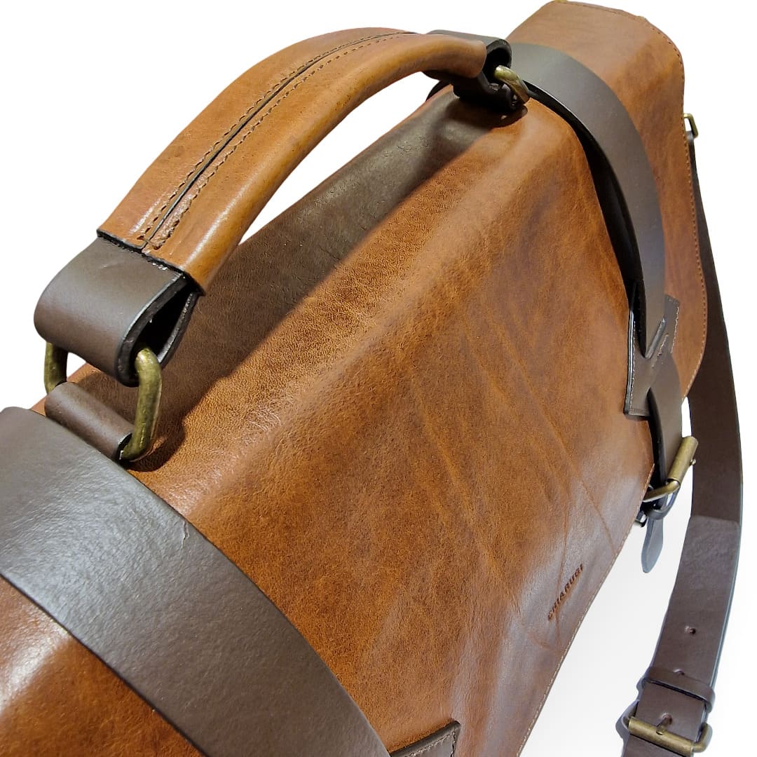 Chiarugi Borsa Porta Pc 17 " Pelle Pieno Fiore - immagine 7