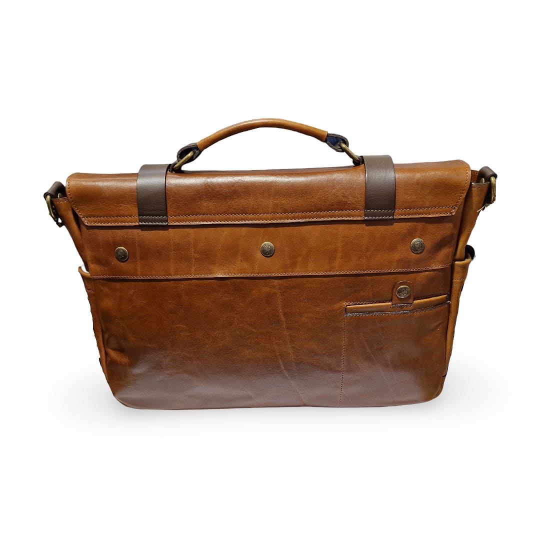 Chiarugi Borsa Porta Pc 17 " Pelle Pieno Fiore - immagine 2