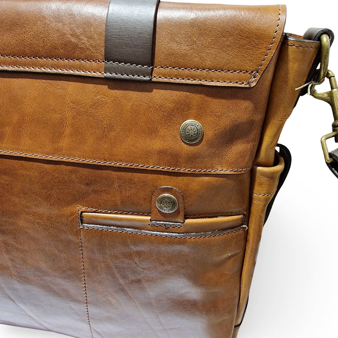 Chiarugi Borsa Porta Pc 17 " Pelle Pieno Fiore - immagine 8